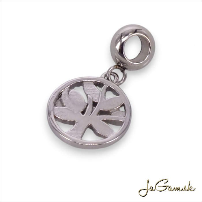 Korálka s príveskom 26x17mm CHIRURGICKÁ OCEĽ, 1ks (ch1755)